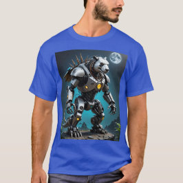 Cyber Mecha Panda Warrior Måne Tee