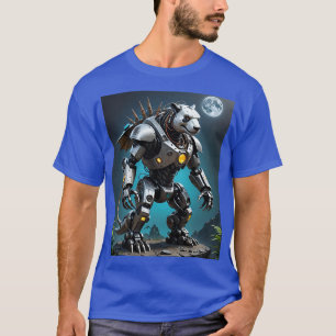 Cyber Mecha Panda Warrior Måne Tee