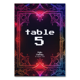 Cyber-Medieval Fusion Bröllop Bordsnummer