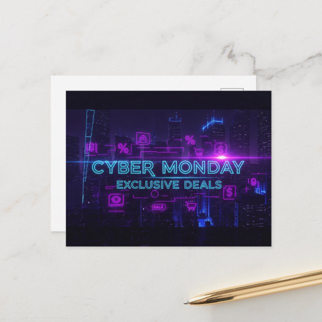 Cyber Monday Vykort (Fram/Back In Situ)