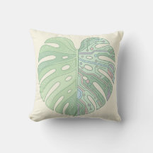 Cyber Monstera Kretskort Blad Kastkudde — T