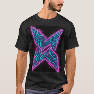 Cyber Neon X Circuit Board T-Shirt