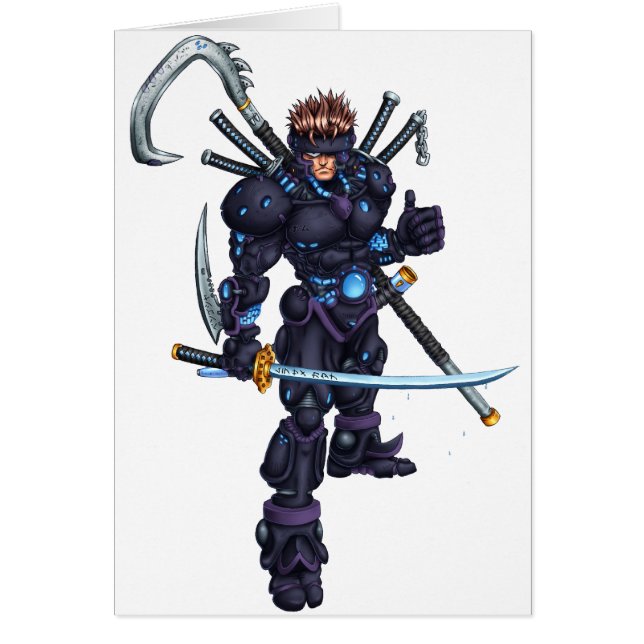 Cyber Ninja Hälsningskort (Framsidan)
