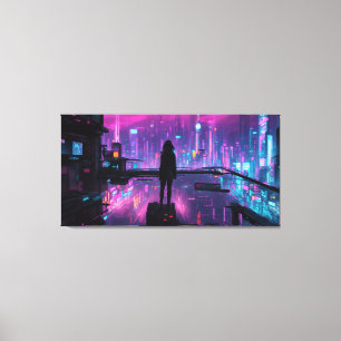 Cyber Noir (Cyberpunk Night City) Canvastryck