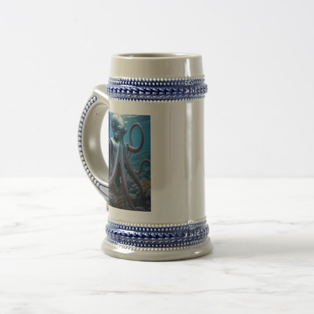 Cyber Octopus blue stein 2 sid Sejdel (Framsida vänster)