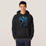 Cyber Octopus manar Black Hooded sweatshirt<br><div class="desc">Cyber Octopus hoodies är för sjömän,  dykare,  fantasi fläkt,  tekniska gäddar och Sci-Fi fläkt. Cyber Octopus är Steamy Raimon originkoncept och syntetografi cyberpunk art.</div>