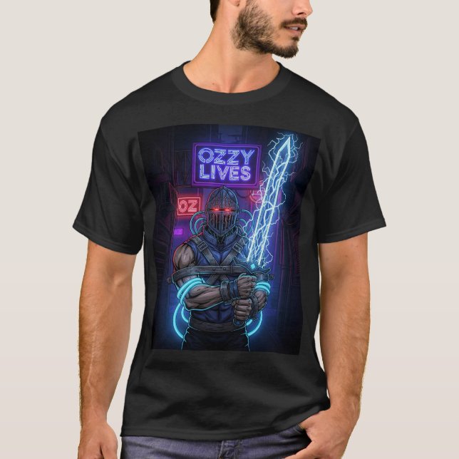  Cyber-Ozzy: No Rest for the Wicked T Shirt (Framsida)