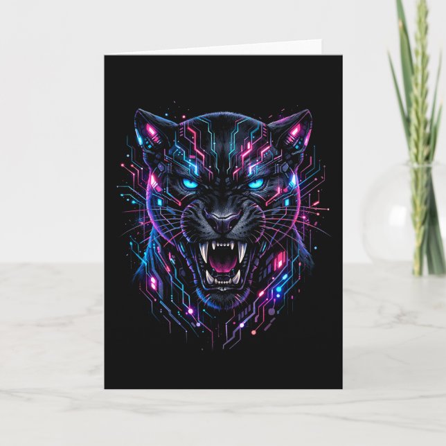 Cyber Panther Helgkort (Framsida)