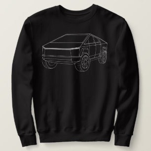 Cyber Pickup Truck Silhouette Unisex cyber truck Lång Ärmad Tröja
