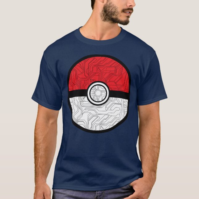 Cyber Pokeball T Shirt (Framsida)