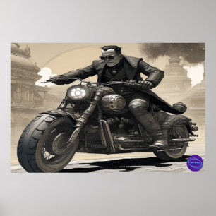 CYBER PUNK-BIKER POSTER