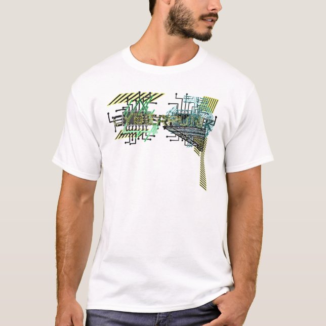 Cyber Punk Cyberpunk Trippy Acid Glitch Retro Futu T Shirt (Framsida)