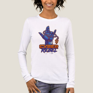 Cyber Rebell Kedjad Robot Hand Grafisk Långärmad T Shirt