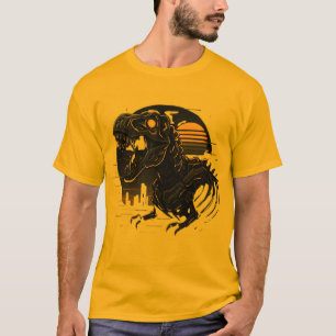 Cyber Rex Neon Skelett Vintage T-Shirt