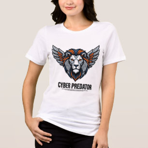 Cyber Rovdjursvingad Mekanisk Lejon Grafisk T-Shir T Shirt