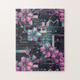 Cyber Sakura Skyline Puzzle Pussel