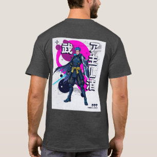 Cyber Samurai Ära och Data Futuristisk Krigare T Shirt