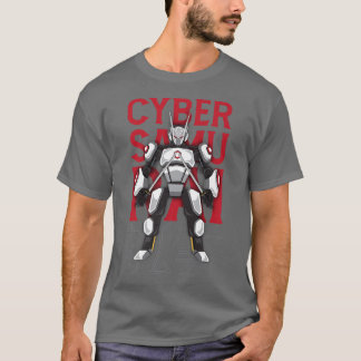 Cyber Samurai Japanese Fighter Anime Manga Warrior T Shirt