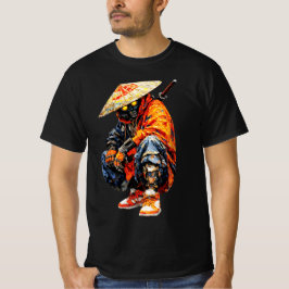 Cyber Samurai Palette Knife Orange  T Shirt