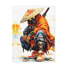 Cyber Samurai Palettkniv Neon Orange Impasto