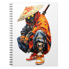 Cyber Samurai Palettkniv Orange Anteckningsbok