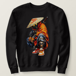 Cyber Samurai Palettkniv Orange Lång Ärmad Tröja