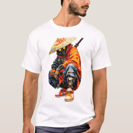 Cyber Samurai Palettkniv Orange T Shirt