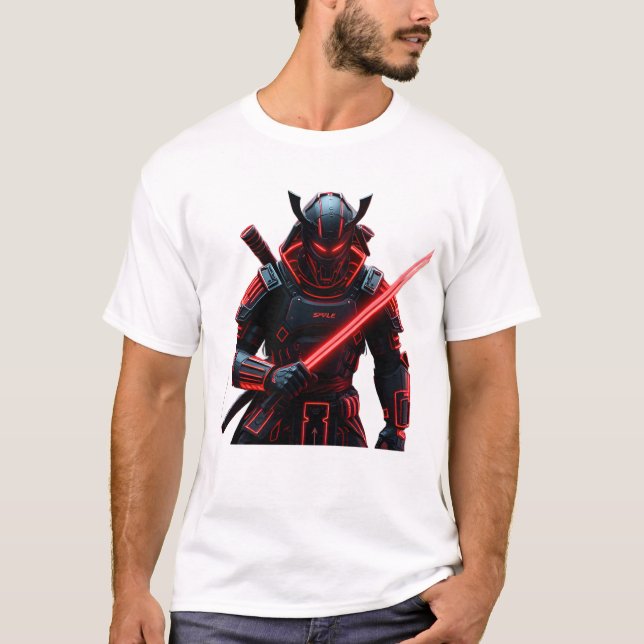 Cyber Samurai Streetwear T Shirt (Framsida)