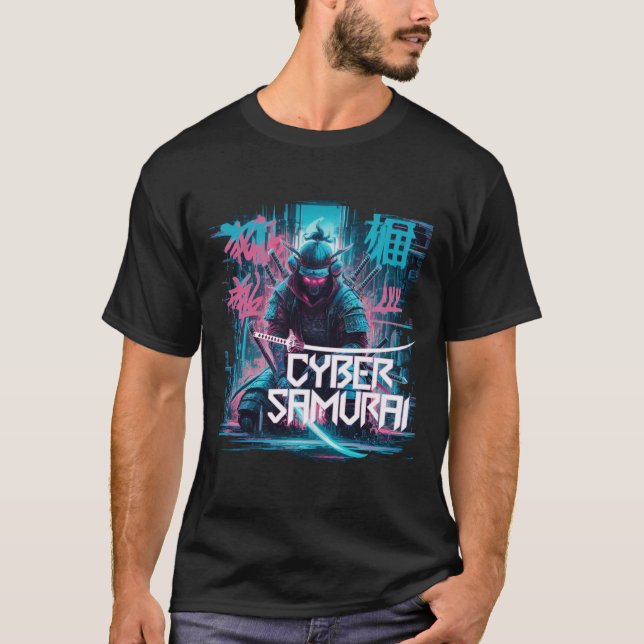 cyber samurai t shirt (Framsida)