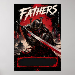 Cyber Samuraj Fäders Konstaffisch Poster