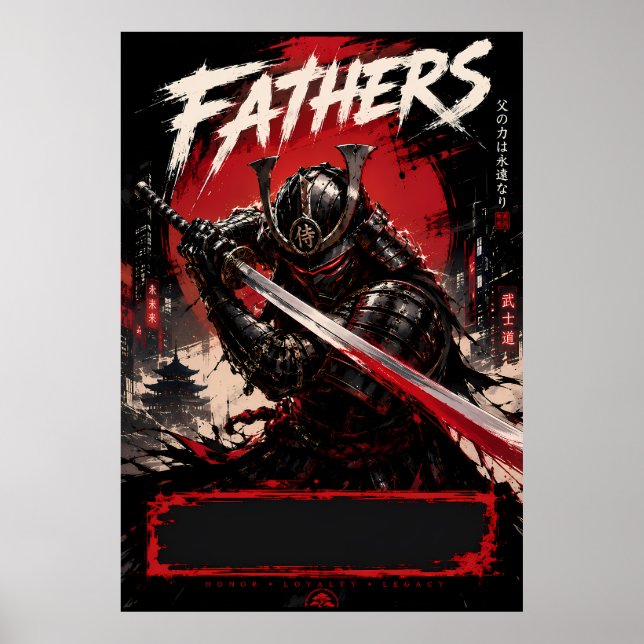Cyber Samuraj Fäders Konstaffisch Poster (Framsidan)