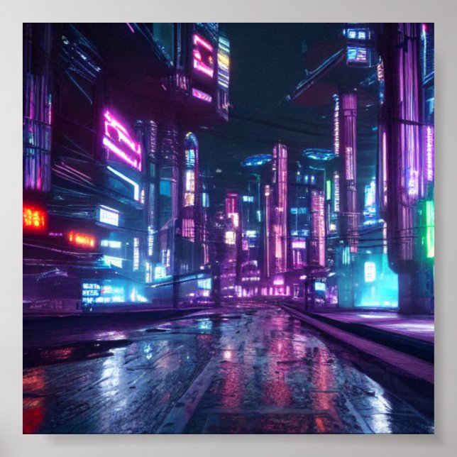 Cyber Scape City Poster (Framsidan)