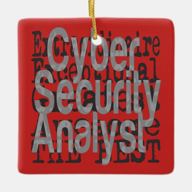 Cyber Security Analyst Extraordinaire Julgransprydnad Keramik (Framsida)