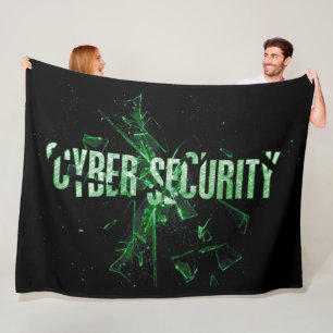 Cyber Security Analyst Modern Grönt Minimalist Fleecefilt