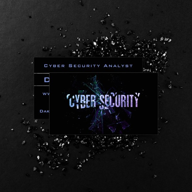 Cyber Security Analyst Modern Lila Blue Ombre Visitkort (Skapare uppladdad)