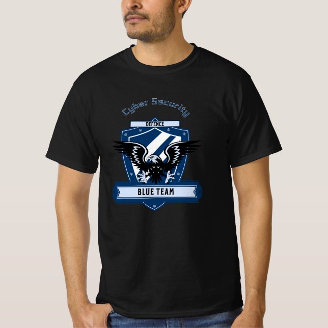 Cyber Security Blue Team Sentinel Watch T Shirt (Framsida)