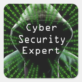 Cyber Security Business Expert Fyrkantigt Klistermärke