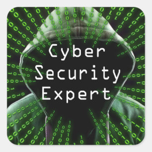 Cyber Security Business Expert Fyrkantigt Klistermärke