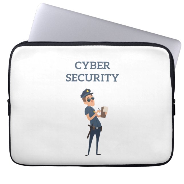 Cyber Security: Coola Cop on Patrol Laptop Fodral (Framsidan)