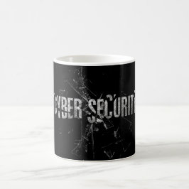Cyber Security Coola Silver Glass Typography Moder Kaffemugg