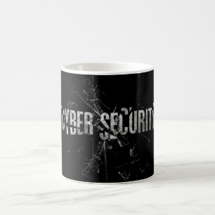 Cyber Security Coola Silver Glass Typography Moder Kaffemugg