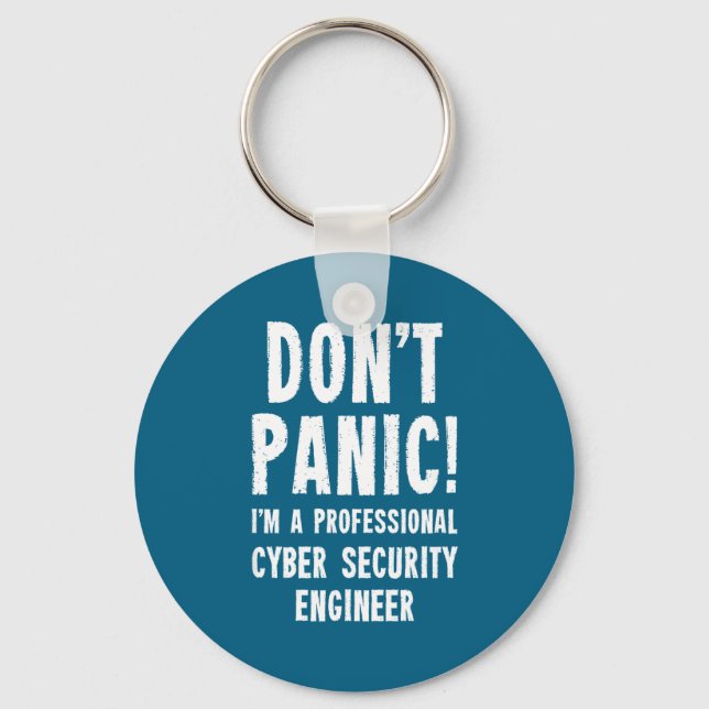 Cyber Security Engineer Illustration Nyckelring (Framsida)