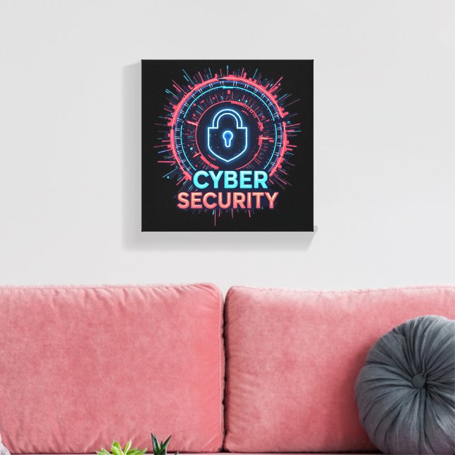 Cyber Security Expert Canvas Wall Art (Insitu (Vardagsrum))