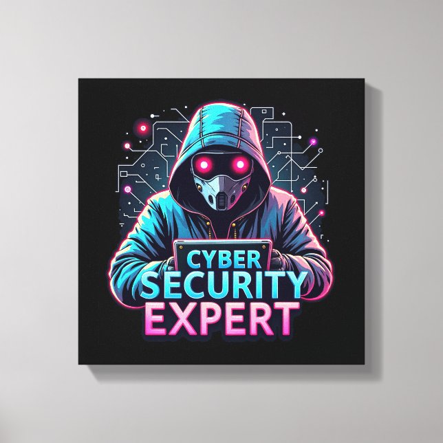 Cyber Security Expert Canvas Wall Art (Framsida)