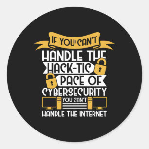 Cyber Security Expert för vit hacker och cyber W Runt Klistermärke