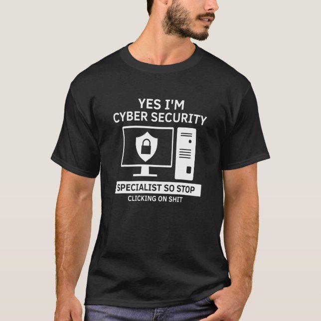 Cyber Security Expert for White Hat Hacker-design T Shirt (Framsida)