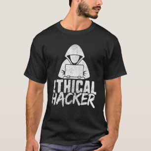 Cyber Security För manar Geek White Hat Ethical Ha T Shirt