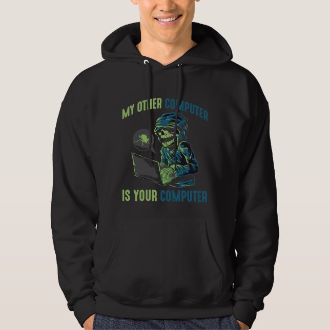 Cyber Security Hacker Computer Admin Programmer Hoodie (Framsida)