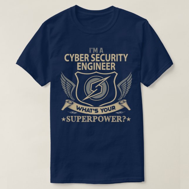 Cyber Security Ingenjör Superpower-jobb G T Shirt (Design framsida)