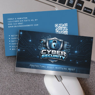 Cyber Security Ingenjörstjänst QR-kod Visitkort